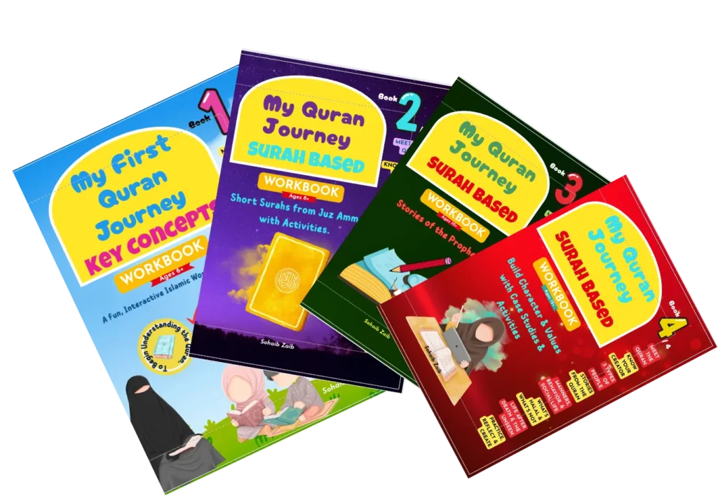 image of 4 quran workbook series